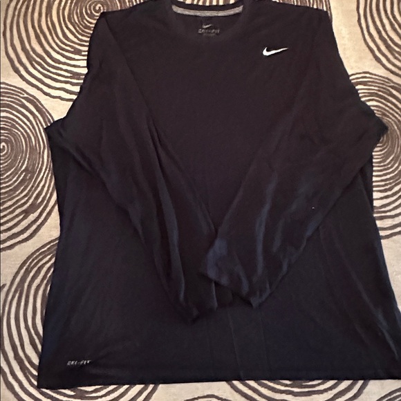 Nike Black Dri-FIT Long Sleeve Top - Picture 1 of 3